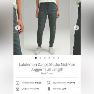 Lululemon Dance Studio Joggers - Dark Forest